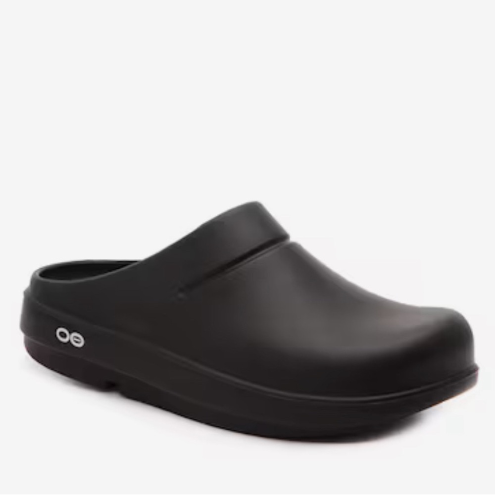 BRAND NEW OOfos Black OOcloog Slip On Comfort Clogs Shoes Size 9